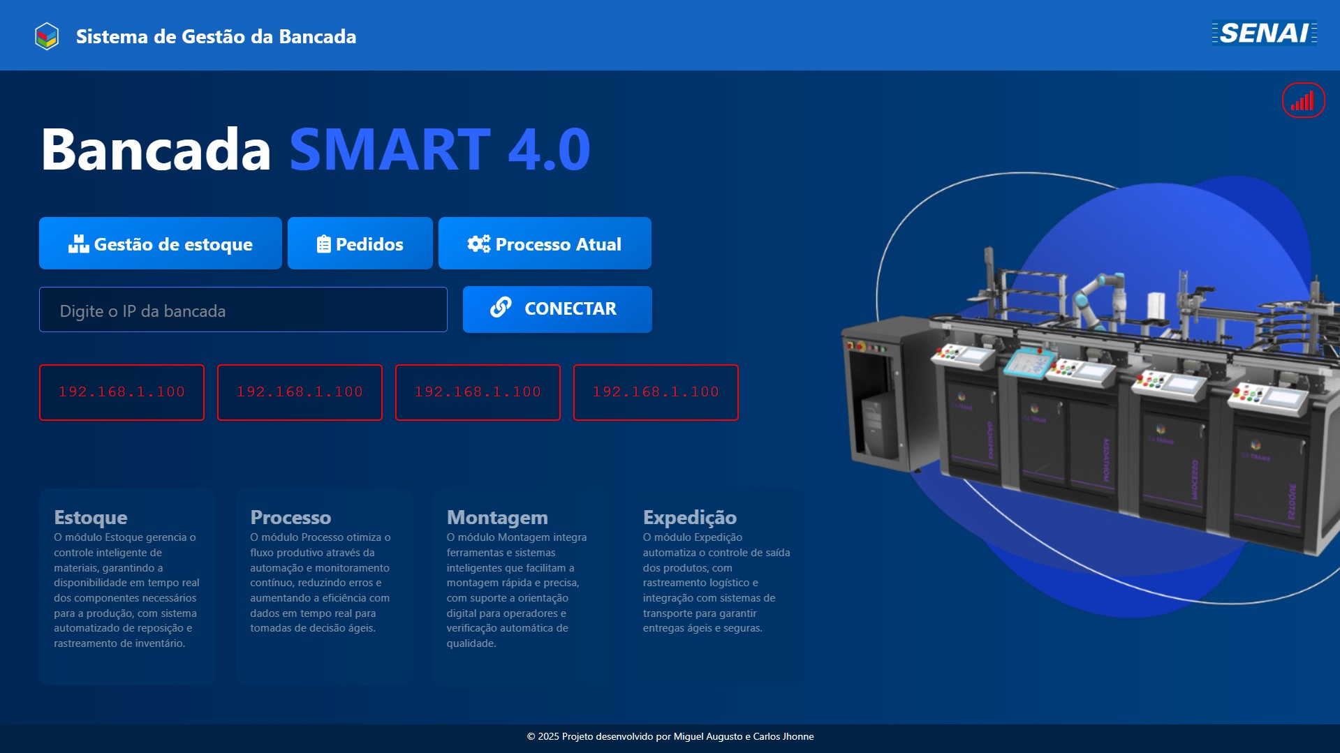 Controle Bancada Smart 4.0